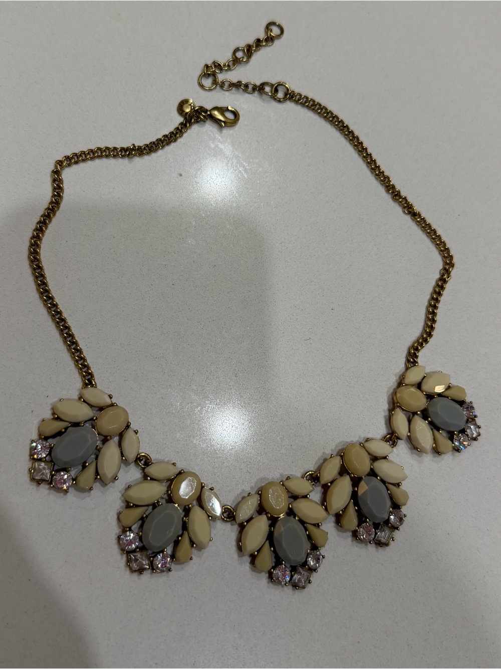 J. Crew Factory Matte Stone & Crystal Statement Necklace - Picture 7 of 10